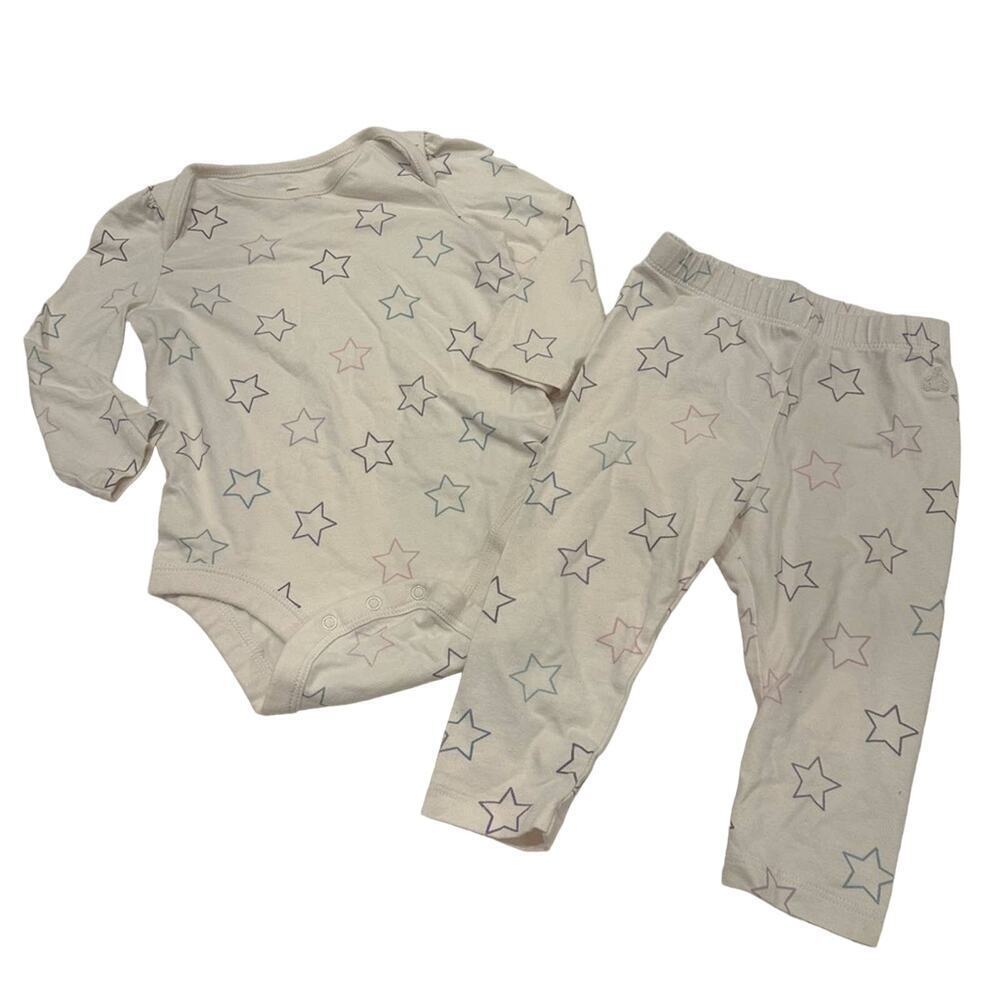 Baby Gap Star Print Outfit sz 6-12 m Matching Set Two Piece Baby Girl Outfit
